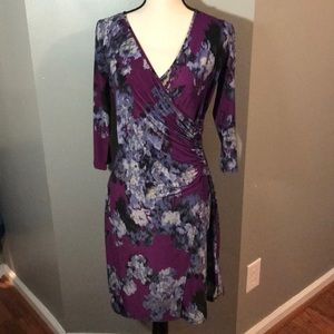 Purple Wrap Style Dress by Mlle Gabrielle